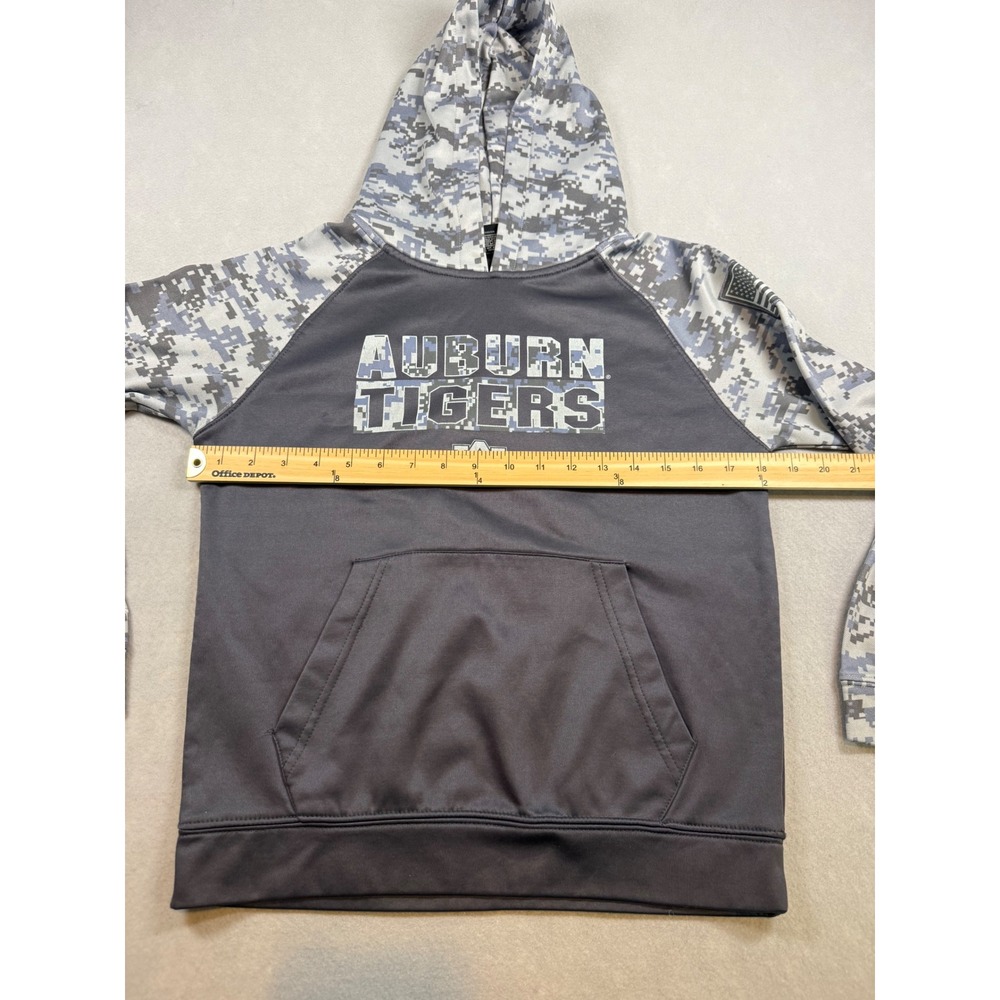 Colosseum Youth Auburn Tigers Digital Camo Hoodie Sweatshirt Grey Size M 12-14 - Picture 3 of 5